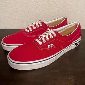 Red Vans Era Mens 10.5